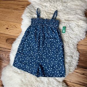 GAP Kids Denim Floral Romper Size 10